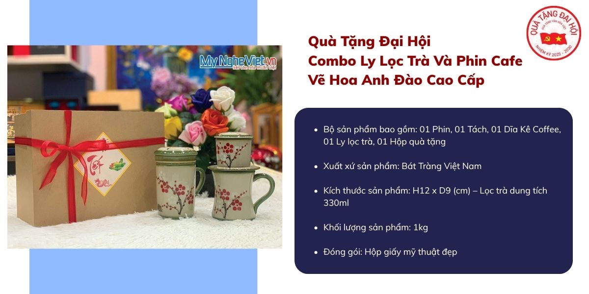 Quà Tặng Đại Hội, Ly lọc trà, phin cafe
