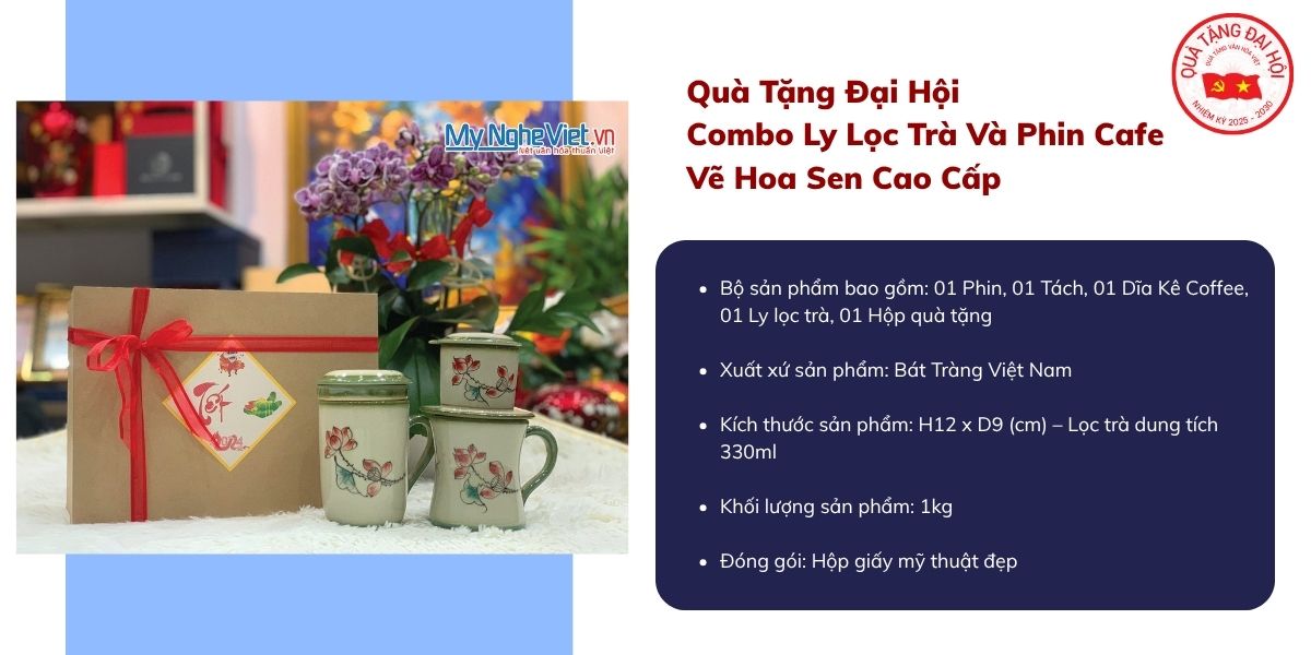 Quà Tặng Đại Hội, Ly lọc trà, phin cafe