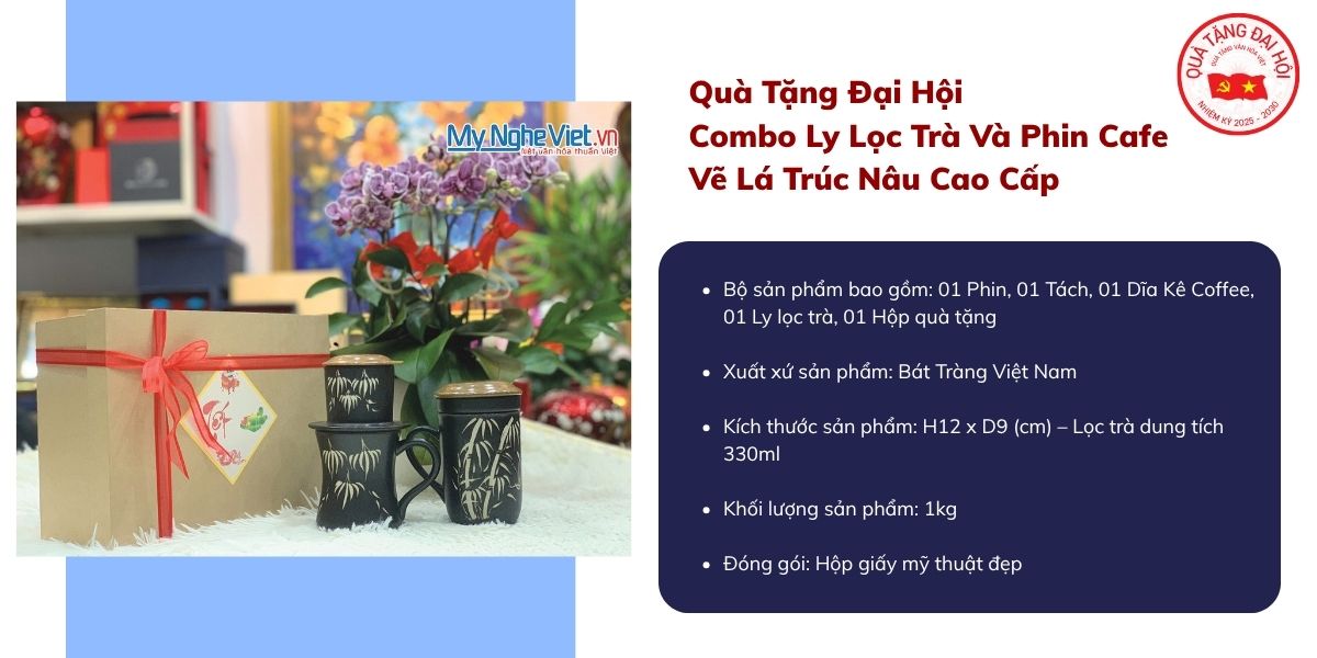 Quà Tặng Đại Hội, Ly lọc trà, phin cafe