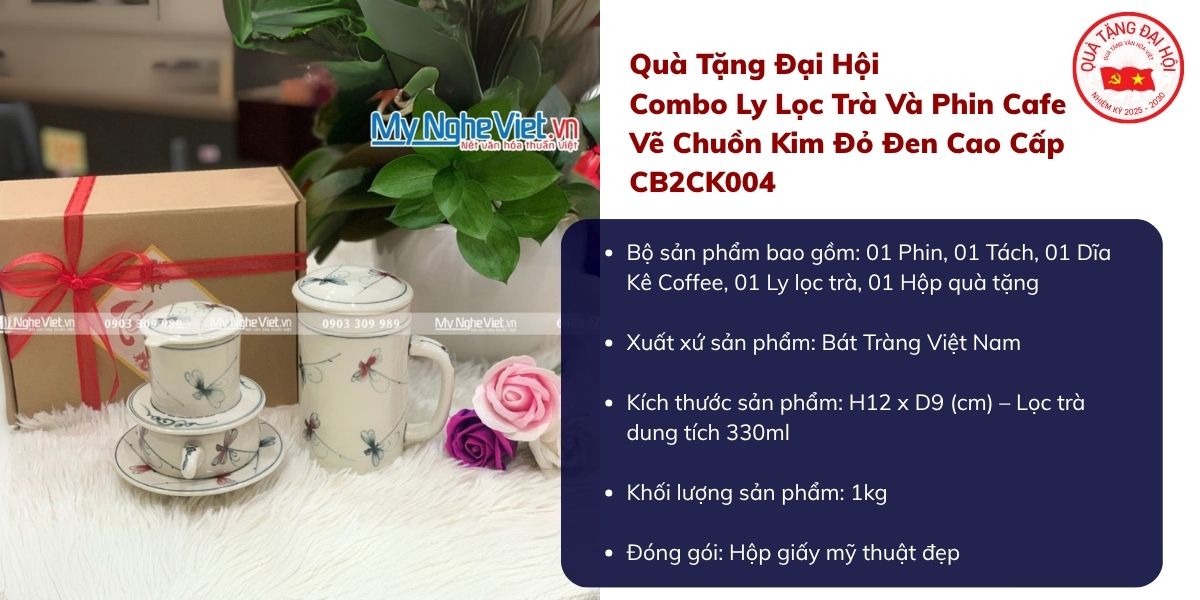 Quà Tặng Đại Hội, Ly lọc trà, phin cafe