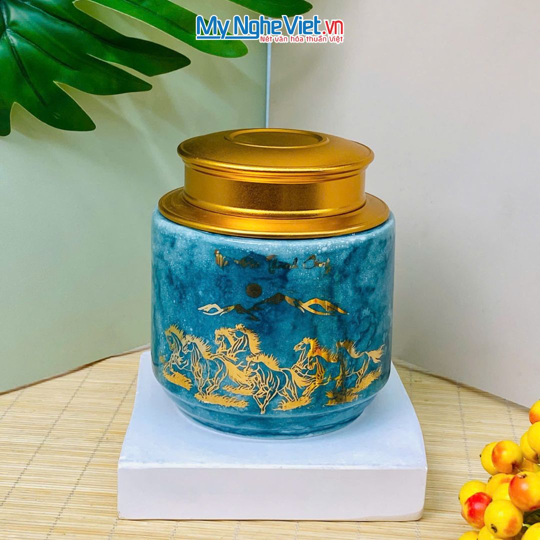 Quà Tặng Đại Hội, Hũ Trà, Mã Đáo Thành Công