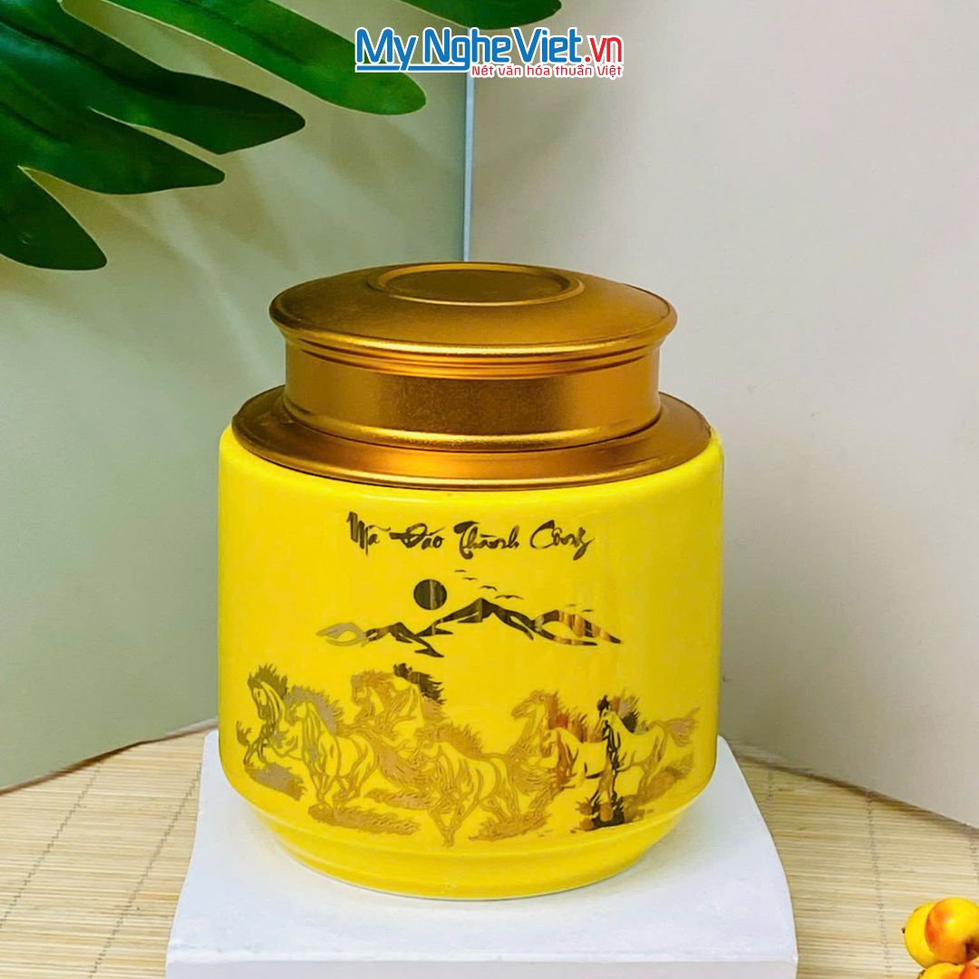 Quà Tặng Đại Hội, Hũ Trà, Mã Đáo Thành Công