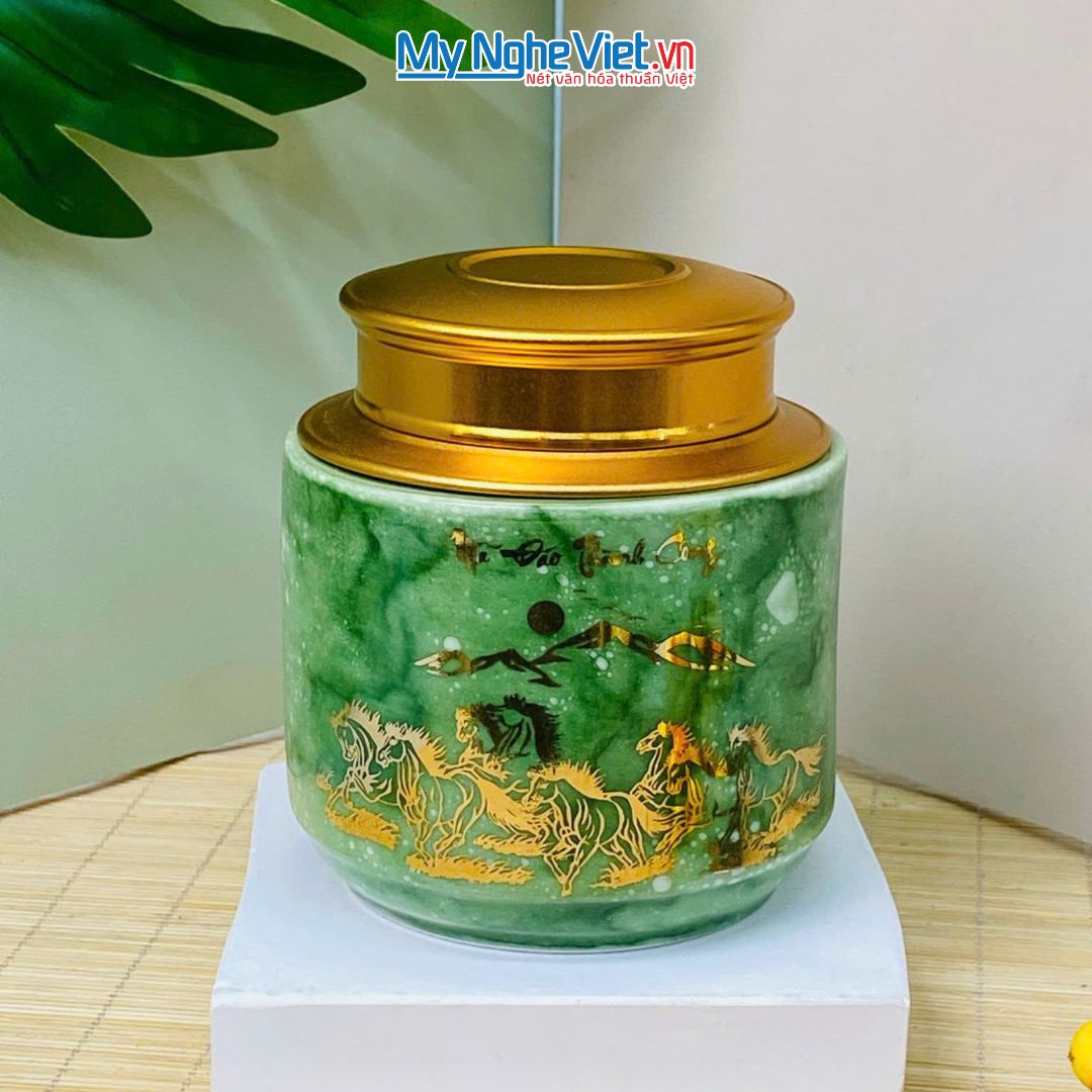 Quà Tặng Đại Hội, Hũ Trà, Mã Đáo Thành Công