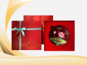 Quà Tặng Đại Hội, Tranh Sơn Mài Hoa Sen, Tranh Đĩa Sơn Mài